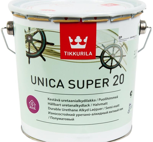 Лак полуматовый Tikkurila Unica Super ЕР 2.7 л